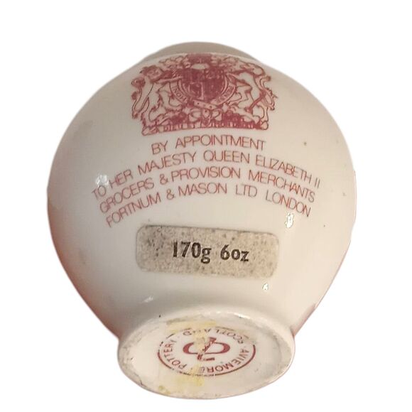 Crown Devon Ceramic Dijon Mustard Pot Made for Fortnum & Mason Cream Pink Design - Picture 4 of 9